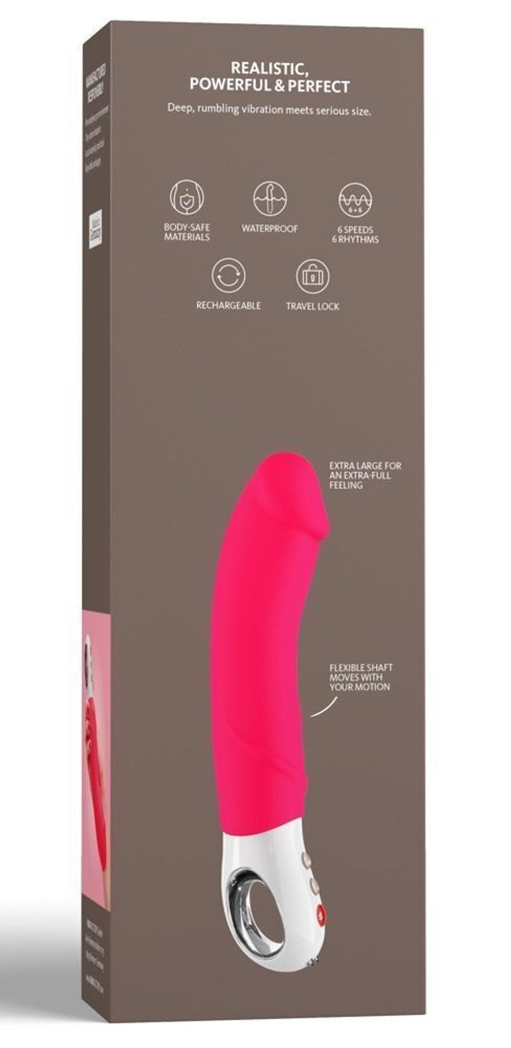 Ярко-розовый вибратор Big Boss - 23,5 см. (Цвет: ярко-розовый)