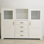 Комод Мэдисон из МДФ с ручками из натурального дуба