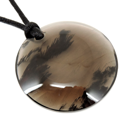 Кулон "Кратер" обсидиан прозрачный асс.