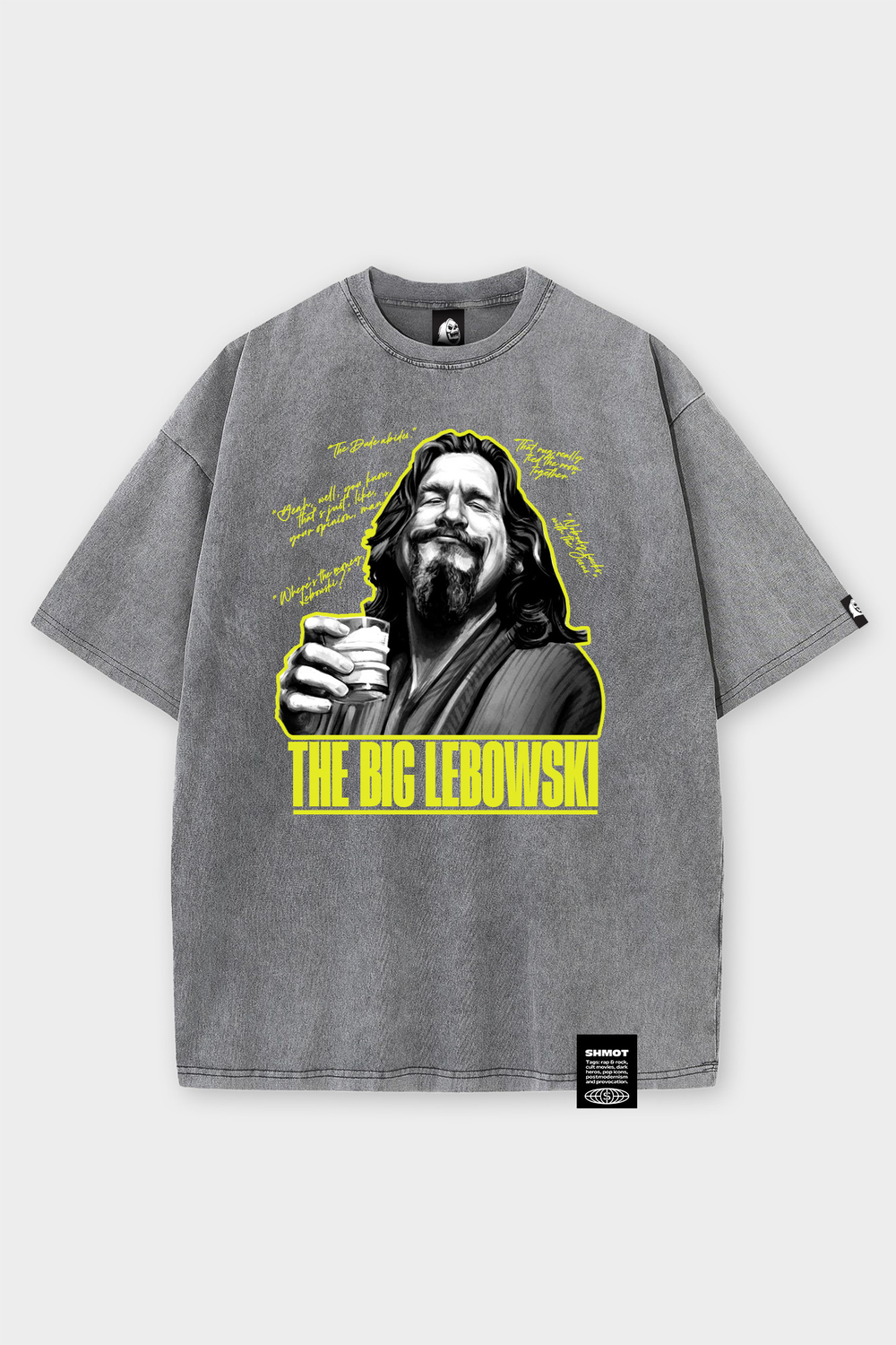Футболка SHMOT "BIG LEBOWSKI" GARMENT DYE Серый
