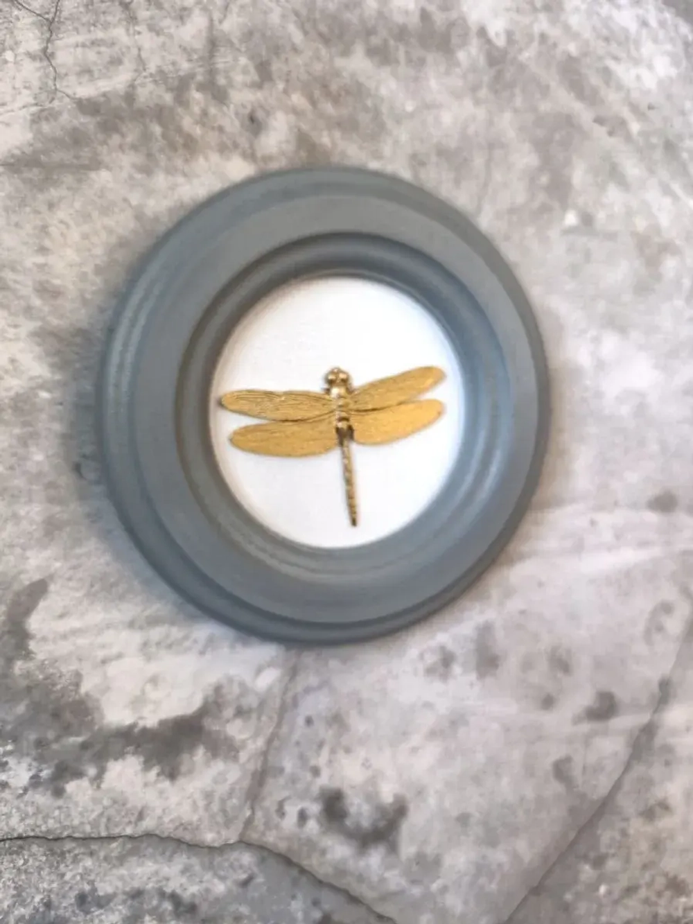 Панно 14 см. насекомые на стену для интерьера Стрекоза