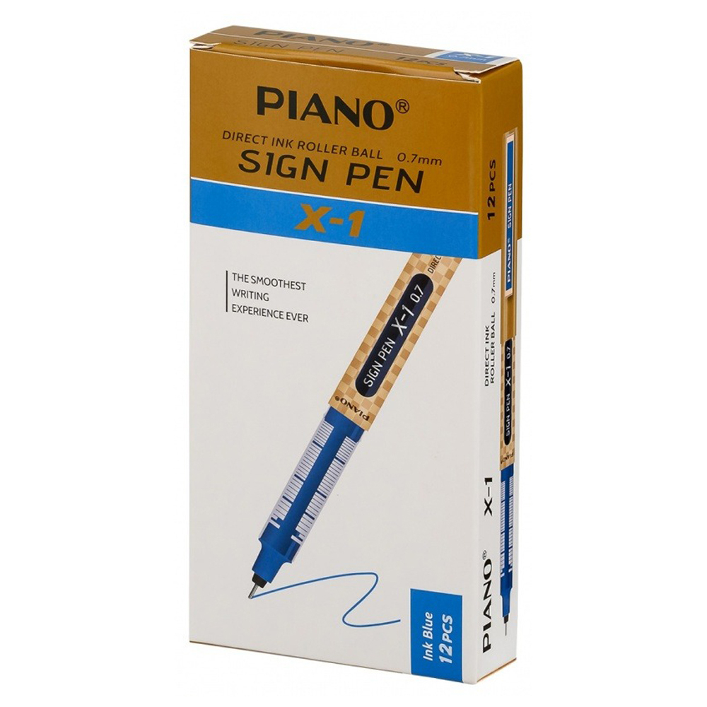 Ручка гелевая, роллер, Piano, синие чернила, бронзовый корпус