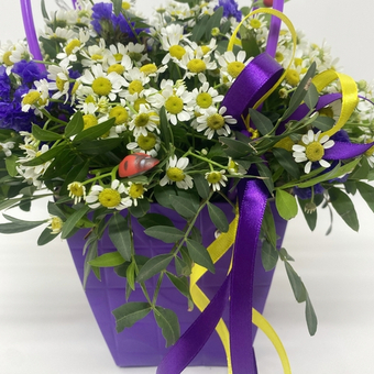 Букет Полевые цветы в сумочке