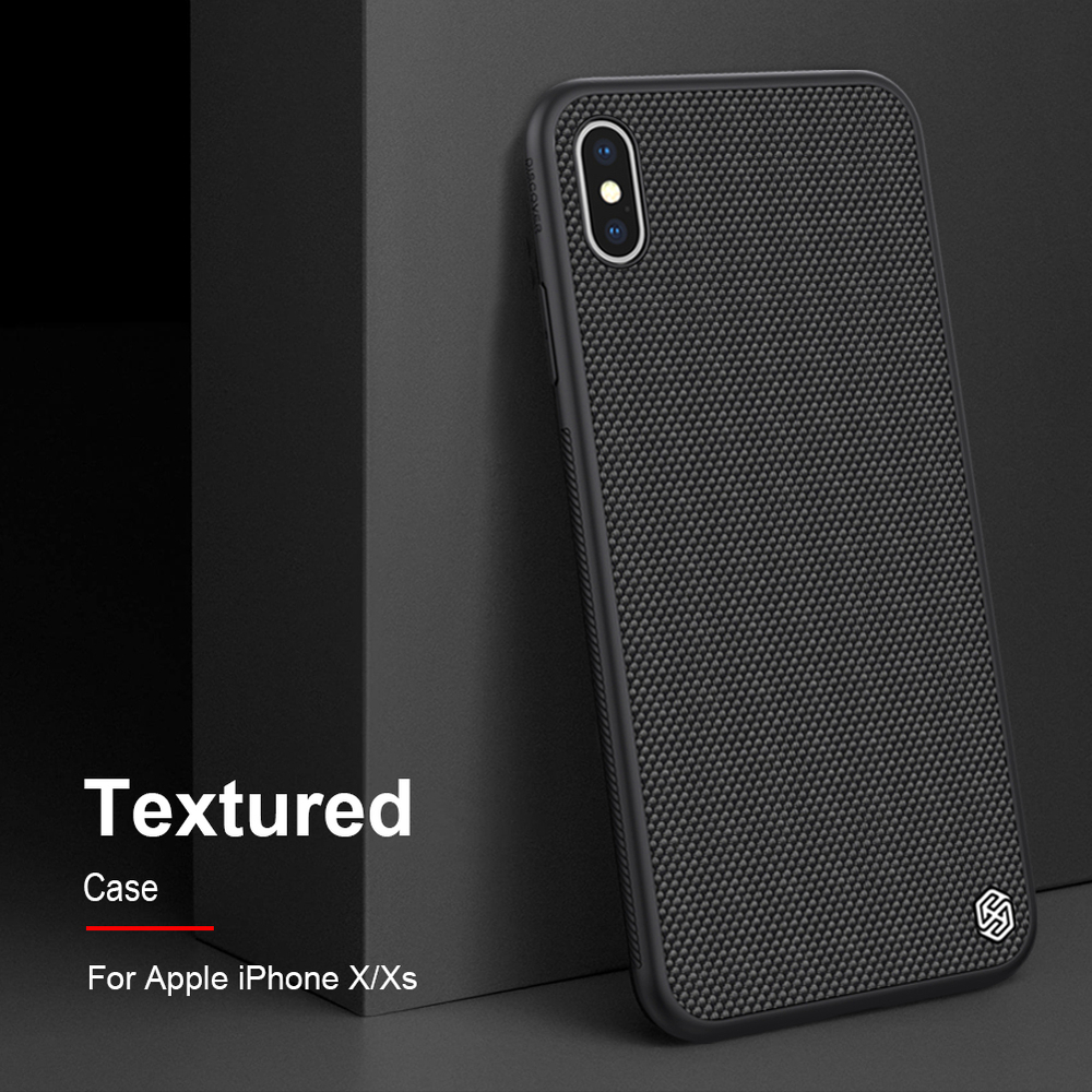 Тонкий текстурный чехол из нейлонового волокна от Nillkin для iPhone X и XS, серия Textured Case