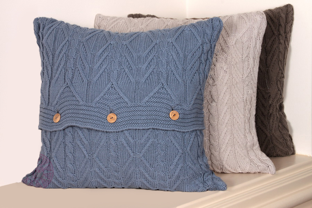 Элитная наволочка декоративная Imperio 46 синяя от Luxberry