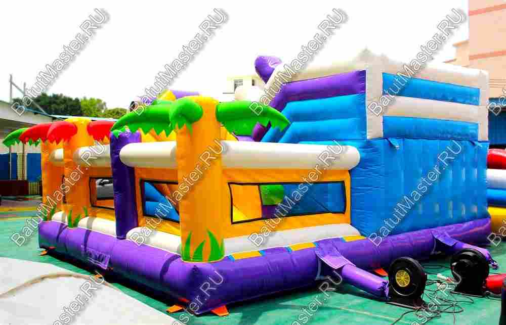 Коммерческий батут «Белый клык» с немеханизированной головой, размер 6*5*2,9 м.