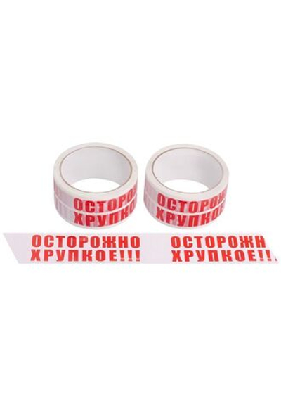 Скотч с логотипом "Осторожно хрупкое" 48 мм*40 мкм*66 м