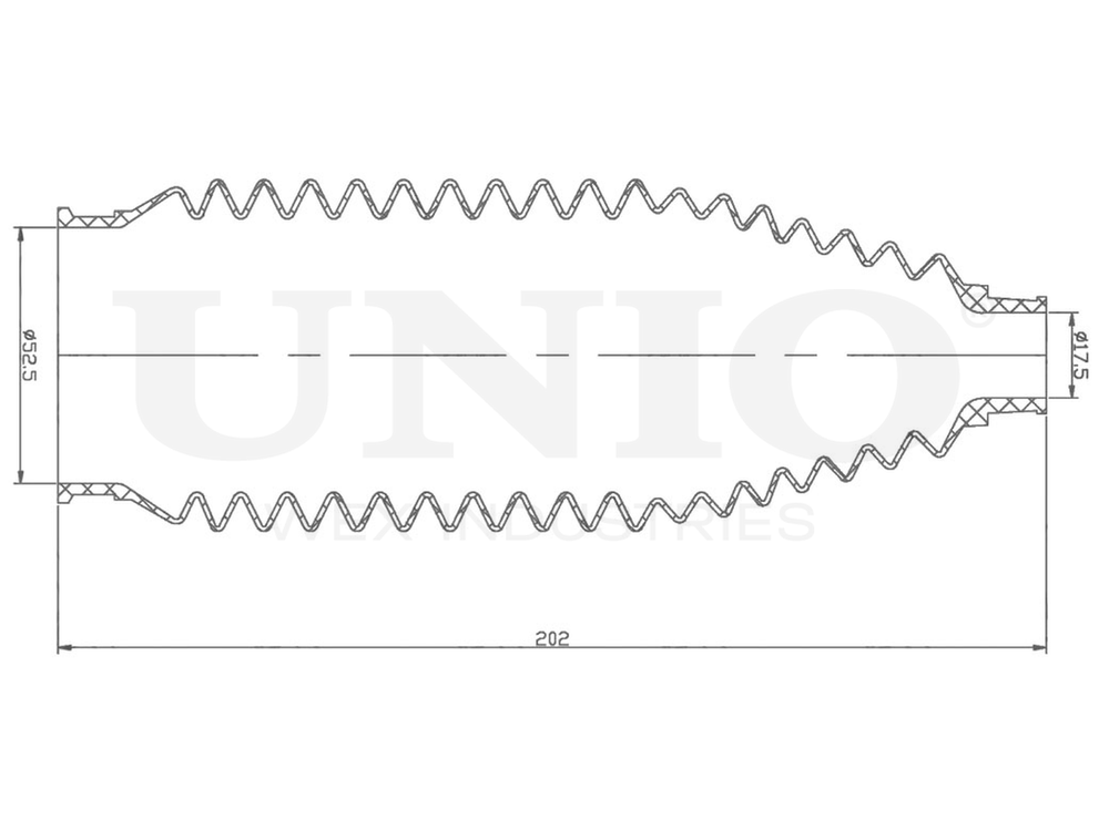 Пыльник рулевой рейки UNIO DUC-20013