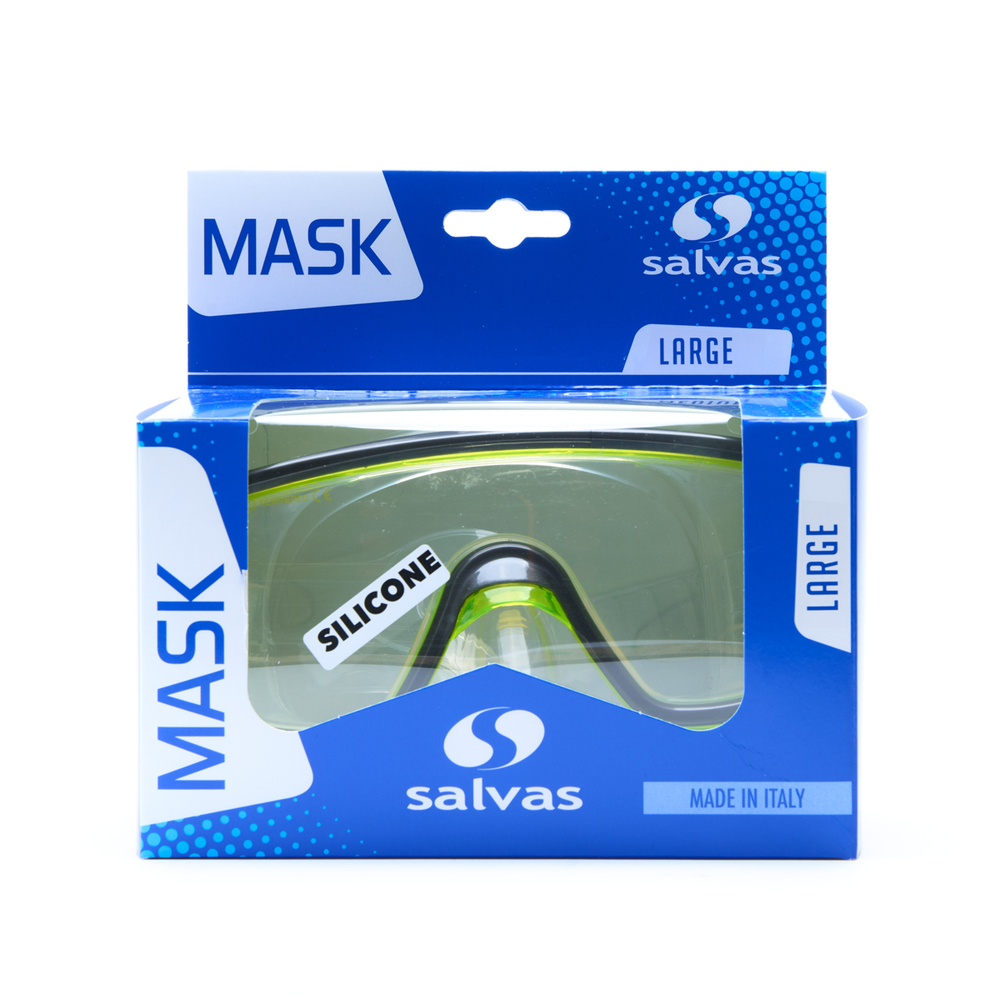 Маска для плавания SALVAS Geo Sr Mask CA175S1GYSTH, размер взрослый, желтая