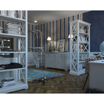 Комод «Бейли» с 2 дверками и 6 ящиками белый воск