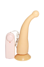 Универсальный вибромассажер для точки G и простаты 18 см (Цвет: телесный)