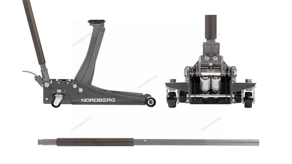 NORDBERG (N32032G) Домкрат подкатной 3,2 т, супернизкий подхват, педаль