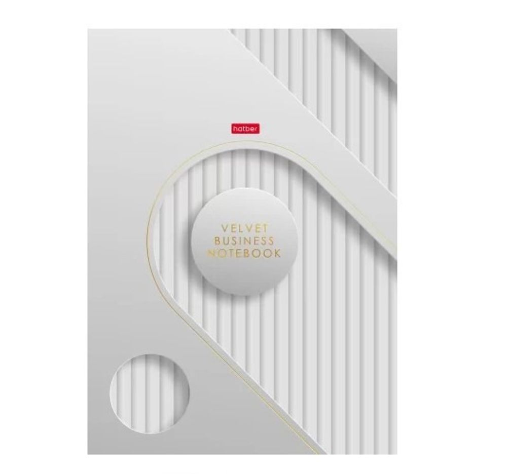 Бизнес-блокнот А4 160 л. ХАТБЕР Вельвет стайл белый (160ББ4В1_35518)