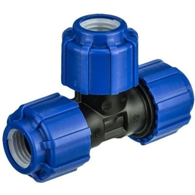 ПНД Тройник обжимной 25х20х25мм Полиэтилен Политэк