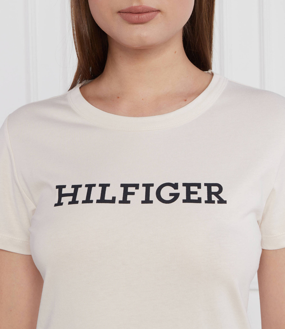 Футболка MONOTYPE PRINT C-NK SS Tommy Hilfiger - экрю(WW0WW38872)