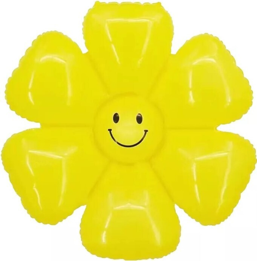 К Фигура Цветок Ромашка Смайл Желтый 43''/109 см.