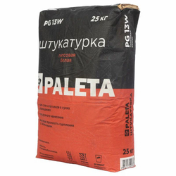 Штукатурка гипсовая Paleta PG 13 W белая 25 кг
