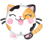 Шар Фольгированный Кавайи Котенок кругляш (Ассорти)