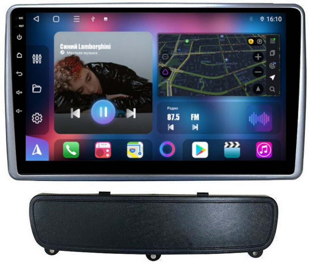 Магнитола для KIA Sorento 2 XM 2012-2016 (климат на ШГУ, рамка-накладка) - FarCar 1218/224M монитор 9" QLED на Android 13, 8 ядер (TS18), CarPlay, 4G SIM-слот