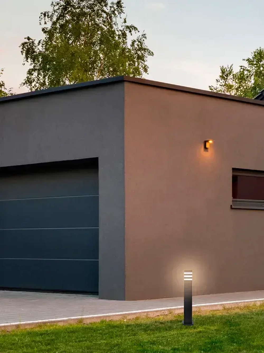 Ландшафтный светильник садовый фонарь уличный 600мм под лампу Е27 Корпус из Алюминия