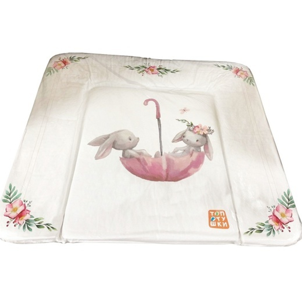 Пеленальный матрасик Топотушки Зайка-акварель (82х73 см.)
