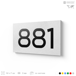 Номер на дверь 881, табличка на дверь для офиса, квартиры, кабинета, аудитории, склада, белая 120х70 мм, Айдентика Технолоджи