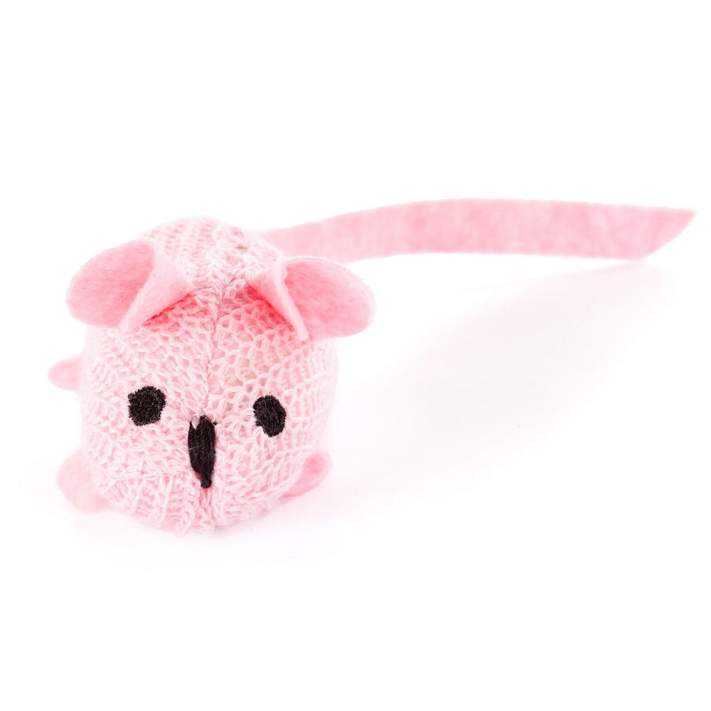 Игрушка для кошек мягкая с кошачьей мятой "Вязаная мышка" DUVO+