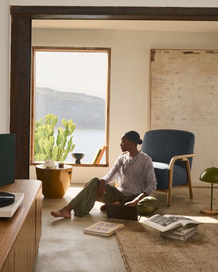 Sapira Керамическая свеча синего цвета Ø 20 см