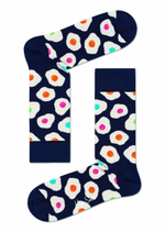 Черные носки Eggs Sunny Side Up Sock с разноцветной яичницей (Размер: 29) (Цвет: черный)