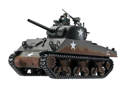 Радиоуправляемый танк Torro Sherman M4A3 1/16 с ИК-пушкой, деревянной коробкой и реалистичным звуком и дымом