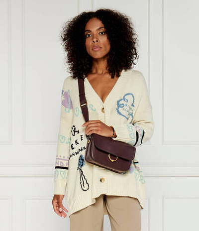 Кожаная сумка через плечо Meg GIANNI CHIARINI - бордовый(BS 8984 PRCK)