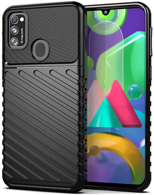 Чехол черного цвета для Samsung Galaxy M21, серия Onyx от Caseport