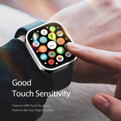 Чехол-бампер серебристого цвета из TPU от Dux Ducis для смарт часов Apple Watch размером 46 мм, на 10 серию, серия Hamo Series Case