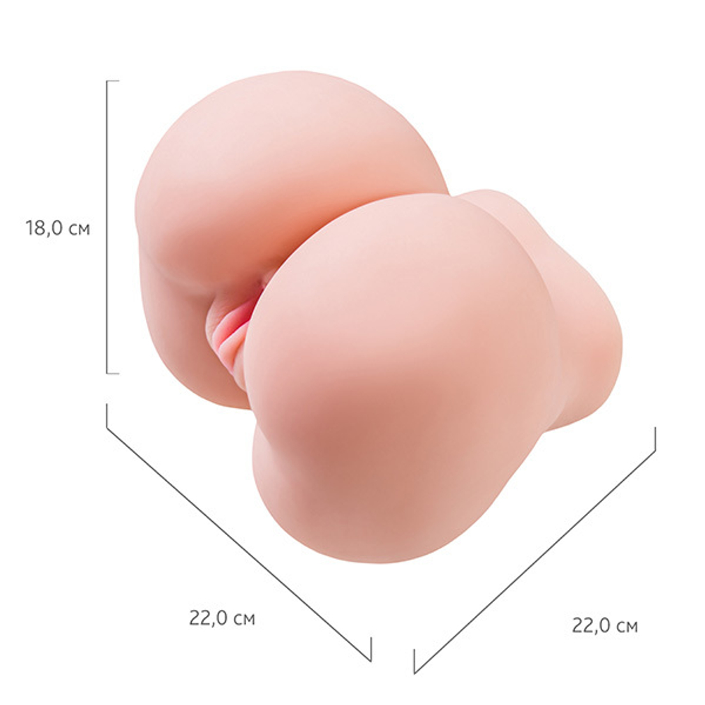 Телесный мастурбатор-полуторс 22x22x18см вагина и анус ToyFa Juicy Pussy Amanda 893043