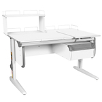 Растущая парта СУТ 25 с задними полками СУТ.15.210 и СУТ.15.240 и навесной тумбой (1200×880 мм)