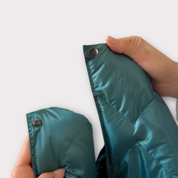 Дорожный плед-пончо пуховый 130х170 German Grass Travel Cape Plaid бирюзовый