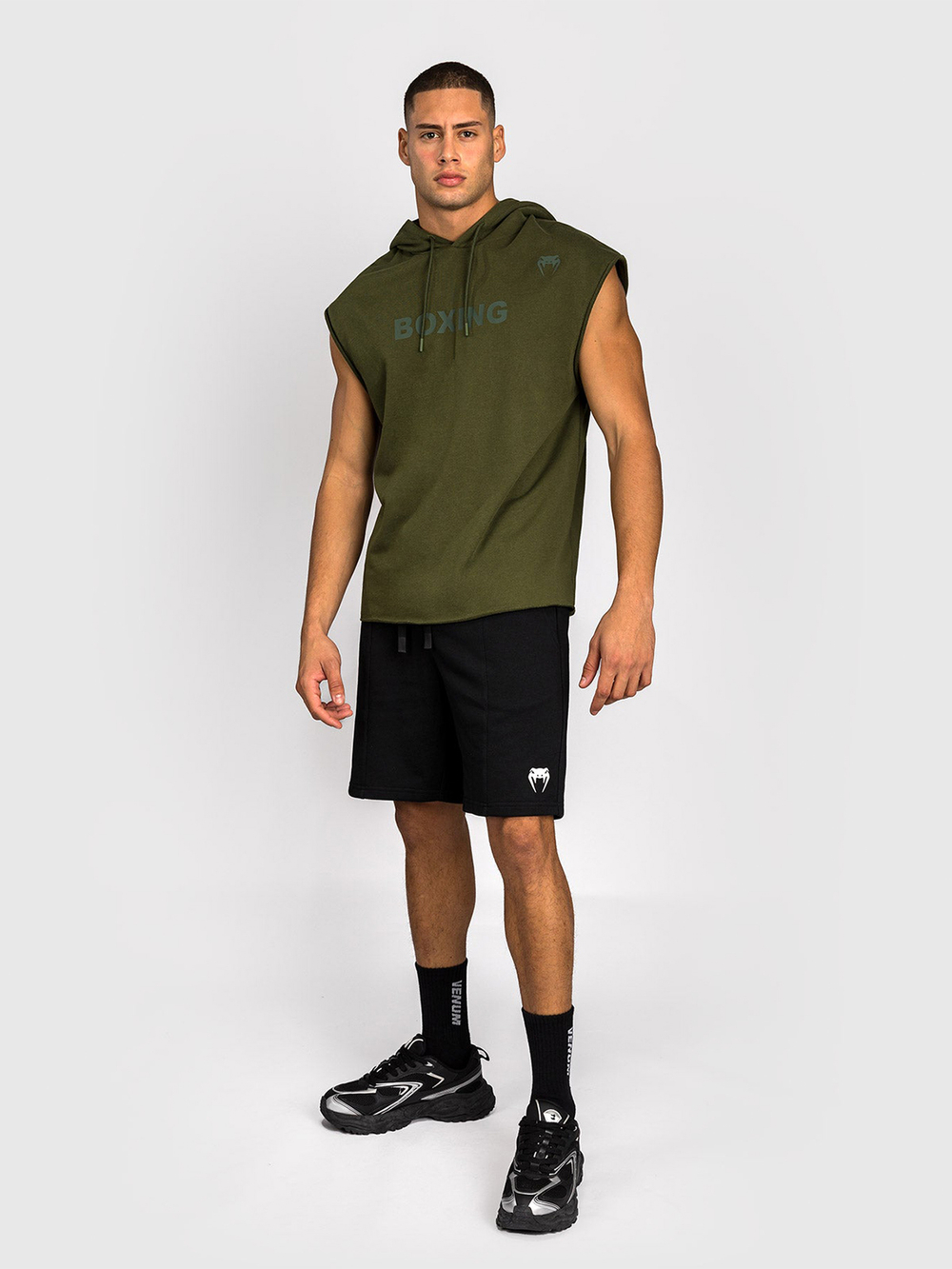 Худи без рукавов Venum Boxing VT Military Green