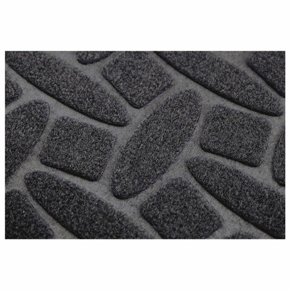 Коврик придверный 60х90 см, ЧЕРНЫЙ, грязезащитный, 430 г/м2, фактурный рисунок АЛМАЗ, ЛЮБАША, 701054