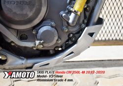 Skid Plate for Honda CRF250L-M (2012-2020). Aluminium, 4mm. V3.4 Red
