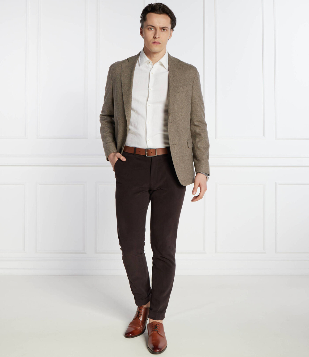 Льняная рубашка C-HAL-kent-C4-232 BOSS BLACK - белый(50513661)