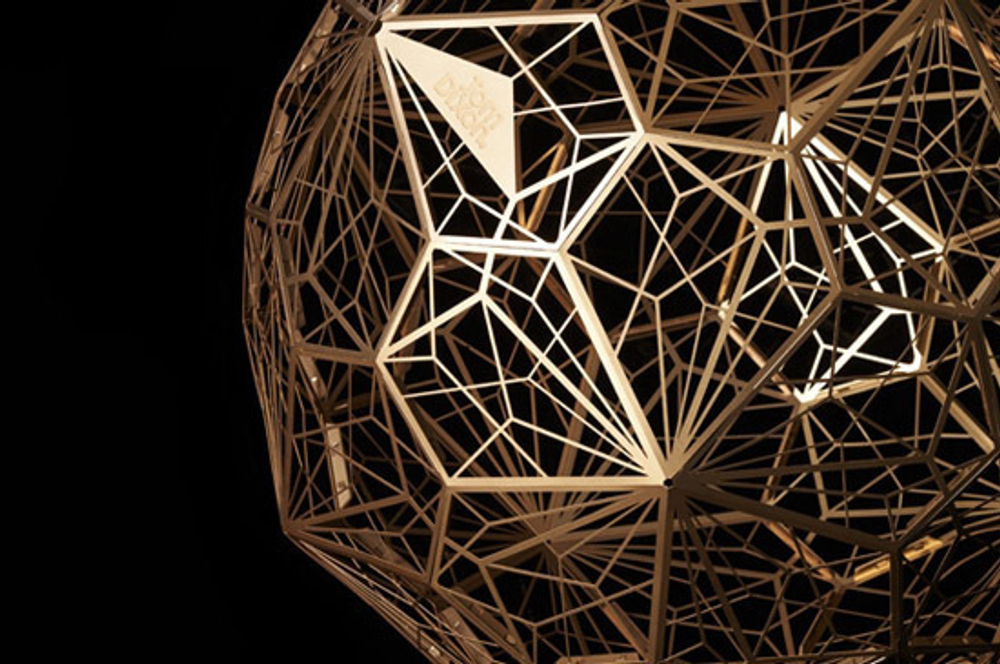 Pendant design lamp  Etch Web by Tom Dixon (Gold)