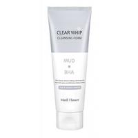 Пенка для умывания с белой глиной и BHA кислотами Medi Flower Mud Clear Whip Cleansing Foam 120мл