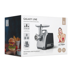 Мясорубка электрическая GALAXY LINE GL2423 (2200 Вт, реверс, 3диска, насадка "кеббе" и колбас.3 овощ