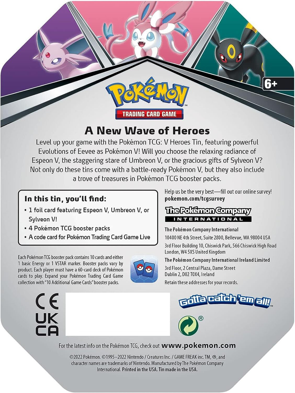 Pokemon TCG - Heroes Tin (Umbreon V)