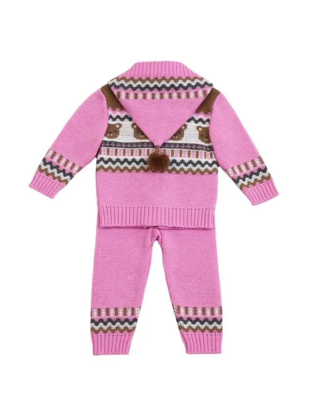 Костюм вязаный для малышей для новорожденных "Мишки"