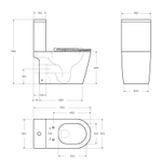 Унитаз-моноблок безободковый BelBagno Tre BB673CP-MN-TOR/SC с крышкой-сиденьем микролифт, белый