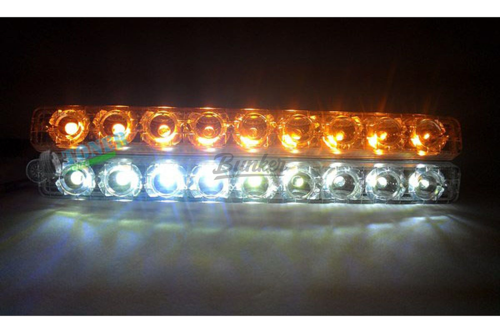 ДХО MC-DRL -9-1с поворотом желтым 12V, (компл.)