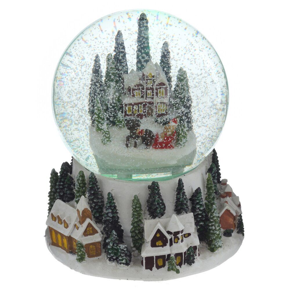 GAEM Фигурка декоративная "Рождество" в стекл шаре (свет, муз, вьюга, 3хAAA), D 15 см, L13 W14 H16 см