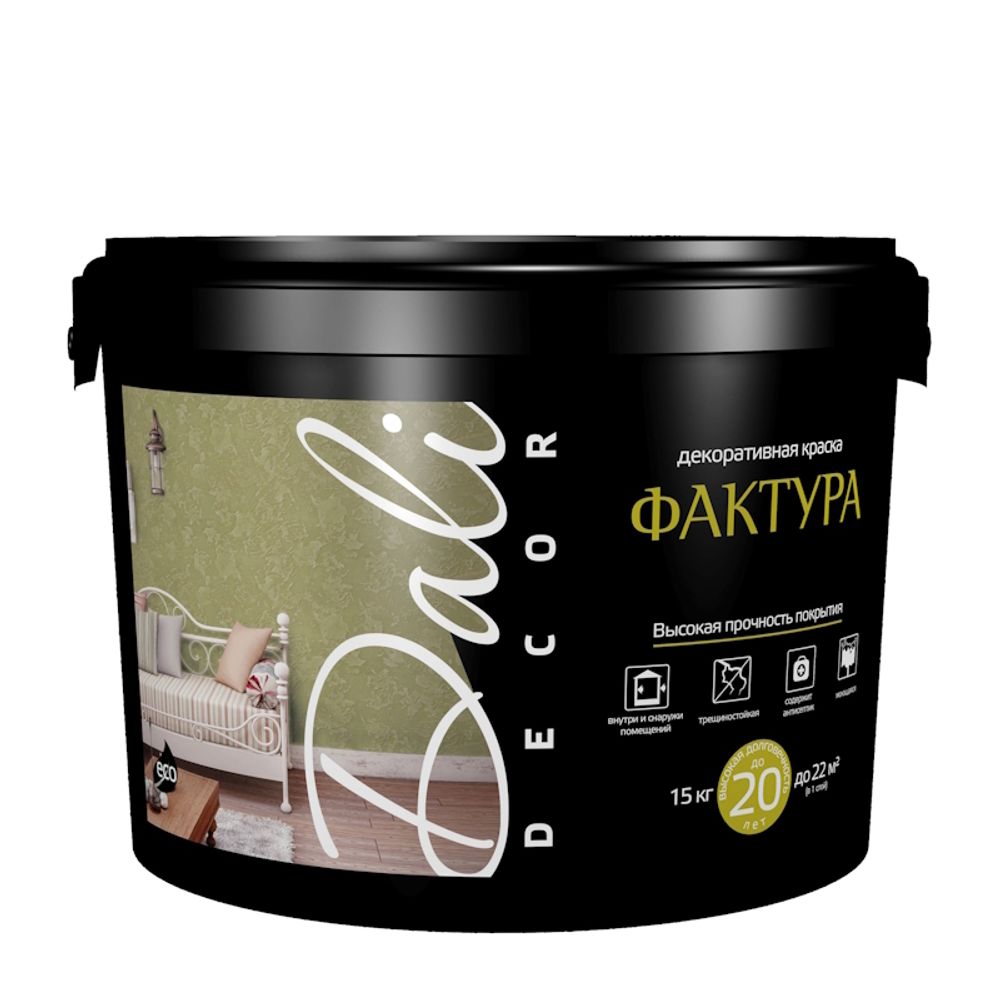 Декор.краска DALI Decor Фактура база А белая 15кг (Рогнеда)