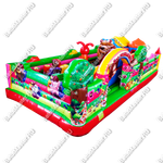 Коммерческий надувной батут "Маша, Миша и компания" 9,5*5*2,8 м